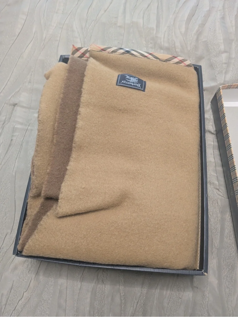 Vintage Burberry Wool Blanket in original box